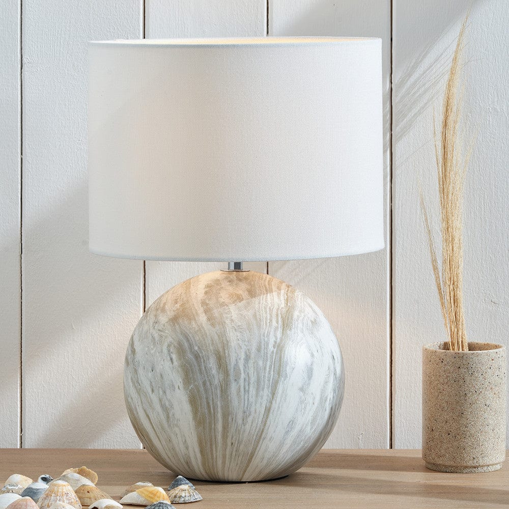 Viejo Grey Stone Effect Ceramic Table Lamp.