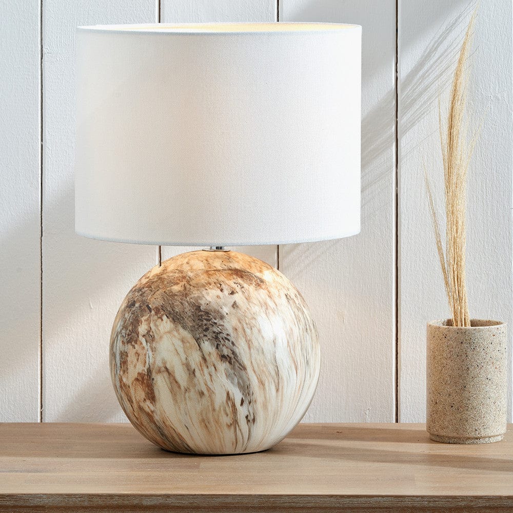 Pacific Lifestyle Lighting Viejo Natural Stone Effect Ceramic Table Lamp House of Isabella UK