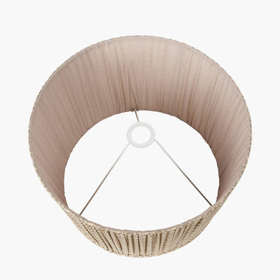 Pacific Lifestyle Lighting Vienna 30cm Chevron Mushroom Pleated Taupe Tapered Shade House of Isabella UK