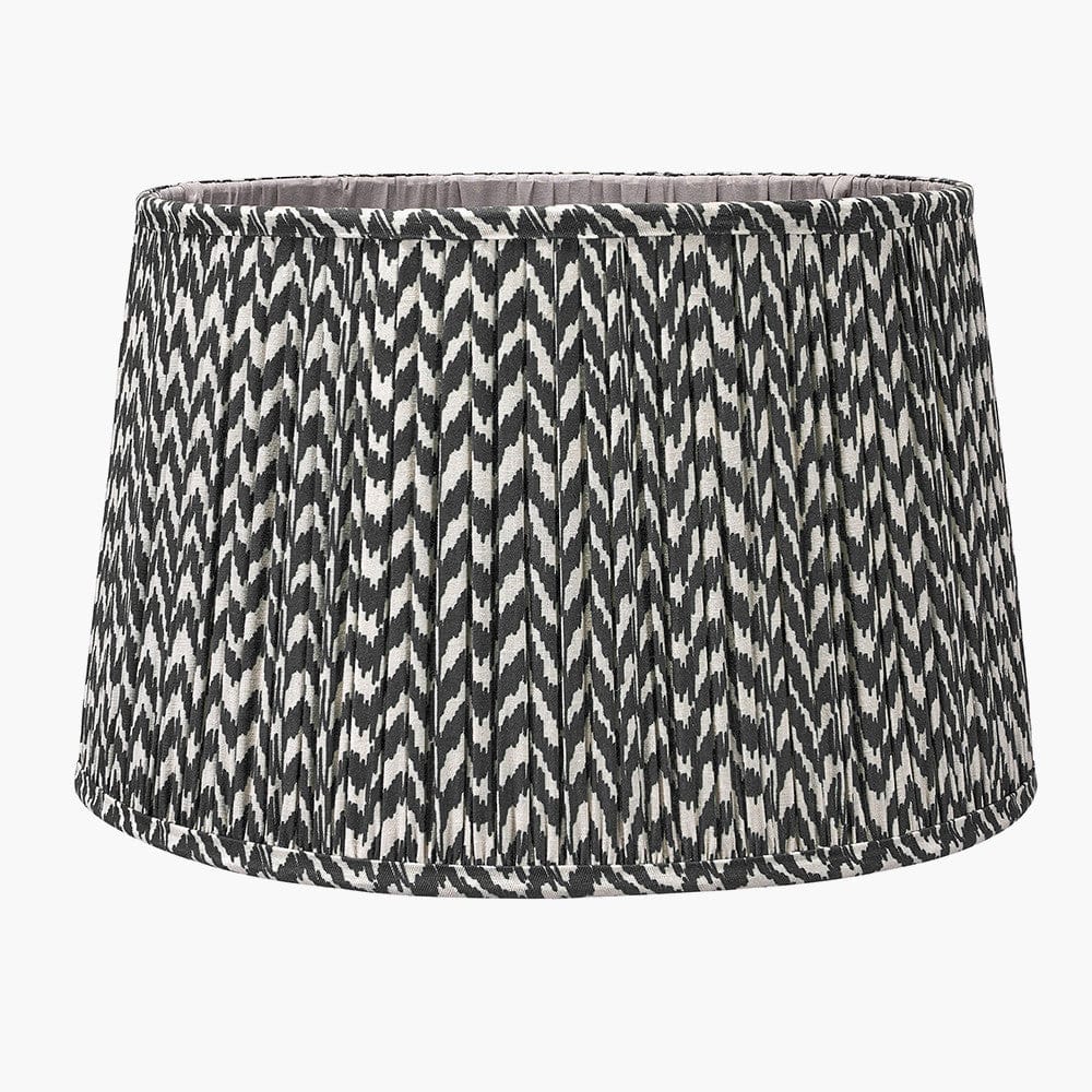 Pacific Lifestyle Lighting Vienna 30cm Zig Zag Gathered Black Empire Shade House of Isabella UK