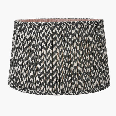 Pacific Lifestyle Lighting Vienna 30cm Zig Zag Gathered Black Empire Shade House of Isabella UK