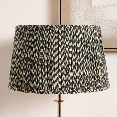 Pacific Lifestyle Lighting Vienna 30cm Zig Zag Gathered Black Empire Shade House of Isabella UK