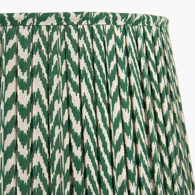 Pacific Lifestyle Lighting Vienna 30cm Zig Zag Gathered Forest Green Empire Shade House of Isabella UK