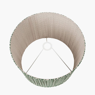 Pacific Lifestyle Lighting Vienna 30cm Zig Zag Gathered Forest Green Empire Shade House of Isabella UK