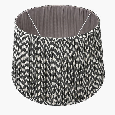 Pacific Lifestyle Lighting Vienna 35cm Zig Zag Gathered Black Empire Shade House of Isabella UK