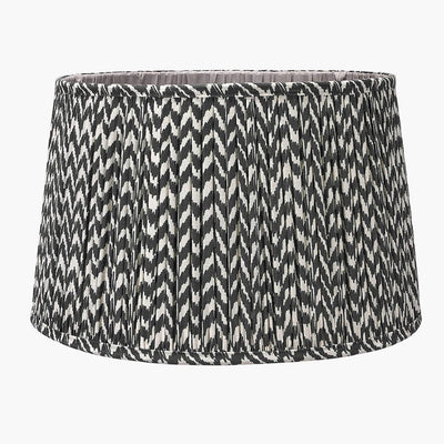 Pacific Lifestyle Lighting Vienna 35cm Zig Zag Gathered Black Empire Shade House of Isabella UK