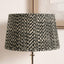 Vienna 50cm Black Chevron Mushroom Pleat Lampshade.