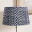 Pacific Lifestyle Lighting Vienna 50cm Blue Chevron Mushroom Pleat Lampshade House of Isabella UK