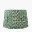 Pacific Lifestyle Lighting Vienna 50cm Forest Green Chevron Mushroom Pleat Lampshade House of Isabella UK