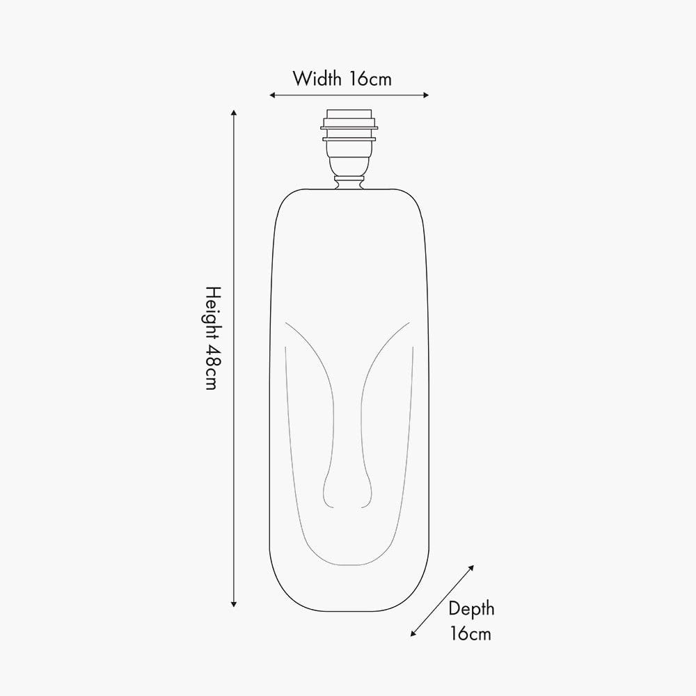 Visage Grey Face Design Tall Stoneware Table Lamp.