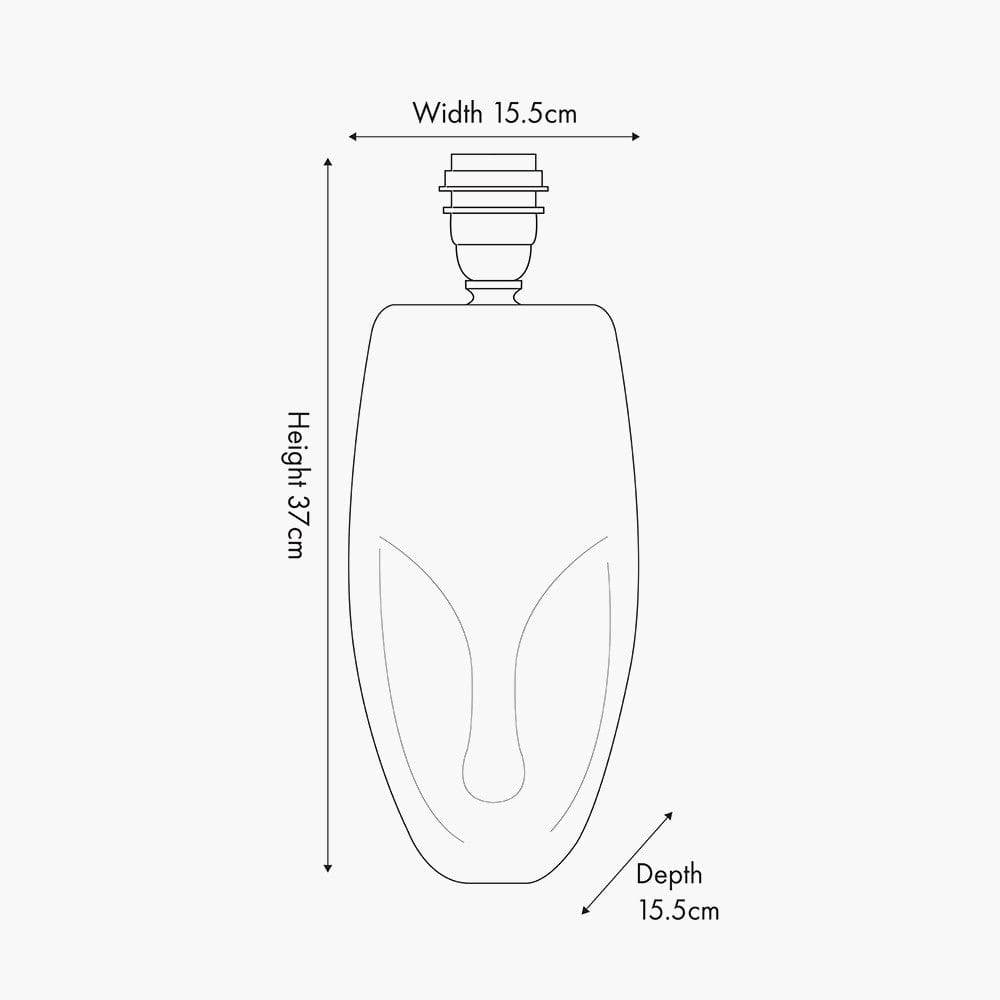 Visage White Face Design Small Stoneware Table Lamp.