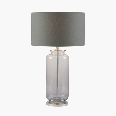 Pacific Lifestyle Lighting Vivienne Grey Ombre Glass Table Lamp House of Isabella UK