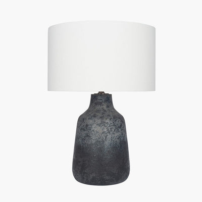 Pacific Lifestyle Lighting Vulcan Textured Volcanic Effect Grey Stoneware Table Lamp - Base Only House of Isabella UK