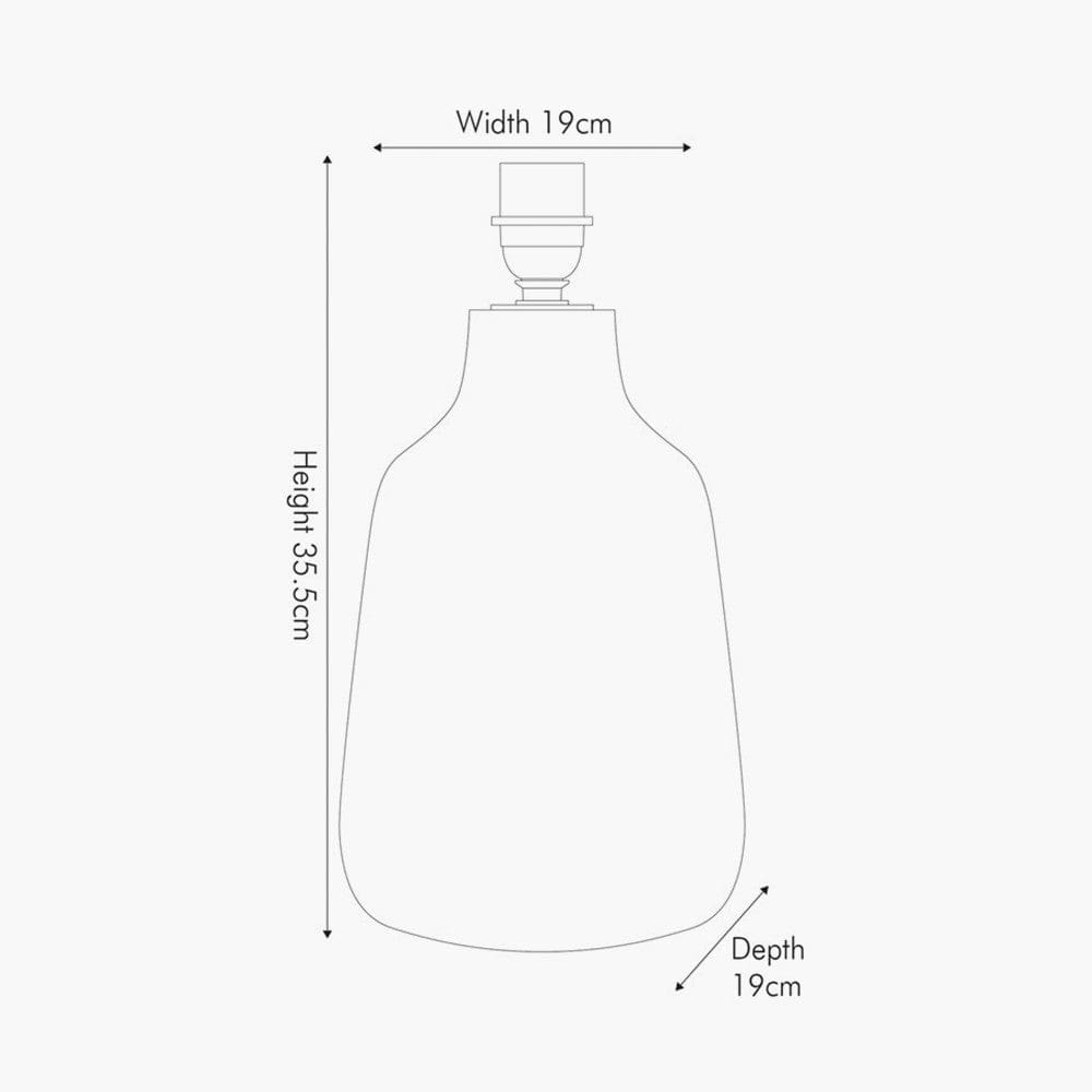 Vulcan Textured Volcanic Effect Grey Stoneware Table Lamp - Base Only.