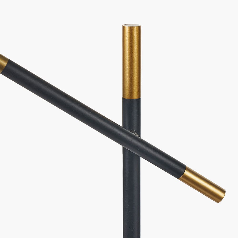 Wanda White Orb and Black Metal Floor Lamp.