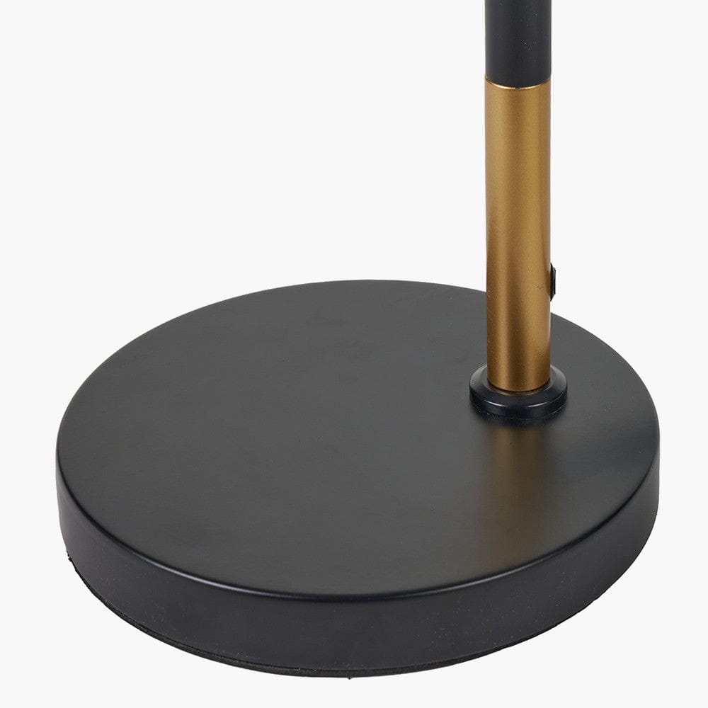 Wanda White Orb and Black Metal Floor Lamp.