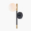 Pacific Lifestyle Lighting Wanda White Orb and Black Metal Wall Light House of Isabella UK