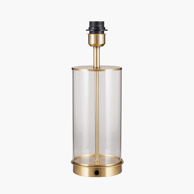 Pacific Lifestyle Lighting Westwood Clear Glass and Champagne Metal Table Lamp - Base Only House of Isabella UK