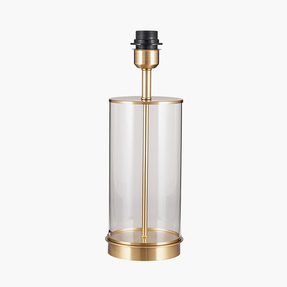 Pacific Lifestyle Lighting Westwood Clear Glass and Champagne Metal Table Lamp - Base Only House of Isabella UK