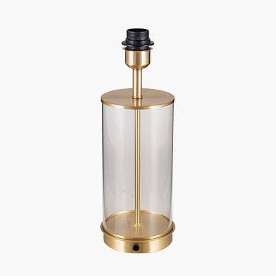 Pacific Lifestyle Lighting Westwood Clear Glass and Champagne Metal Table Lamp - Base Only House of Isabella UK