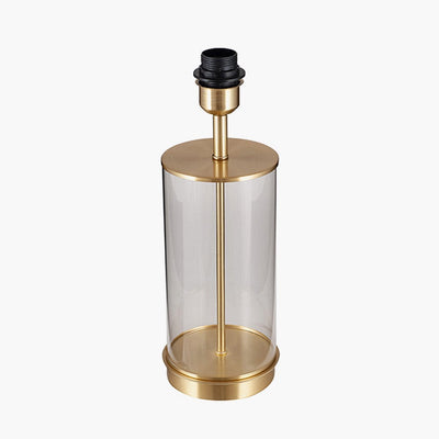 Pacific Lifestyle Lighting Westwood Clear Glass and Champagne Metal Table Lamp - Base Only House of Isabella UK