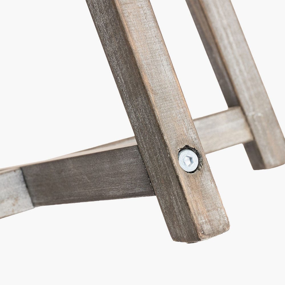 Whitby Grey Wash Wood Tapered 4 Post Floor Lamp - Base Only.