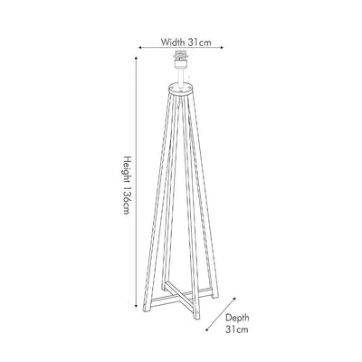 Pacific Lifestyle Lighting Whitby Grey Wash Wood Tapered 4 Post Floor Lamp - Base Only House of Isabella UK