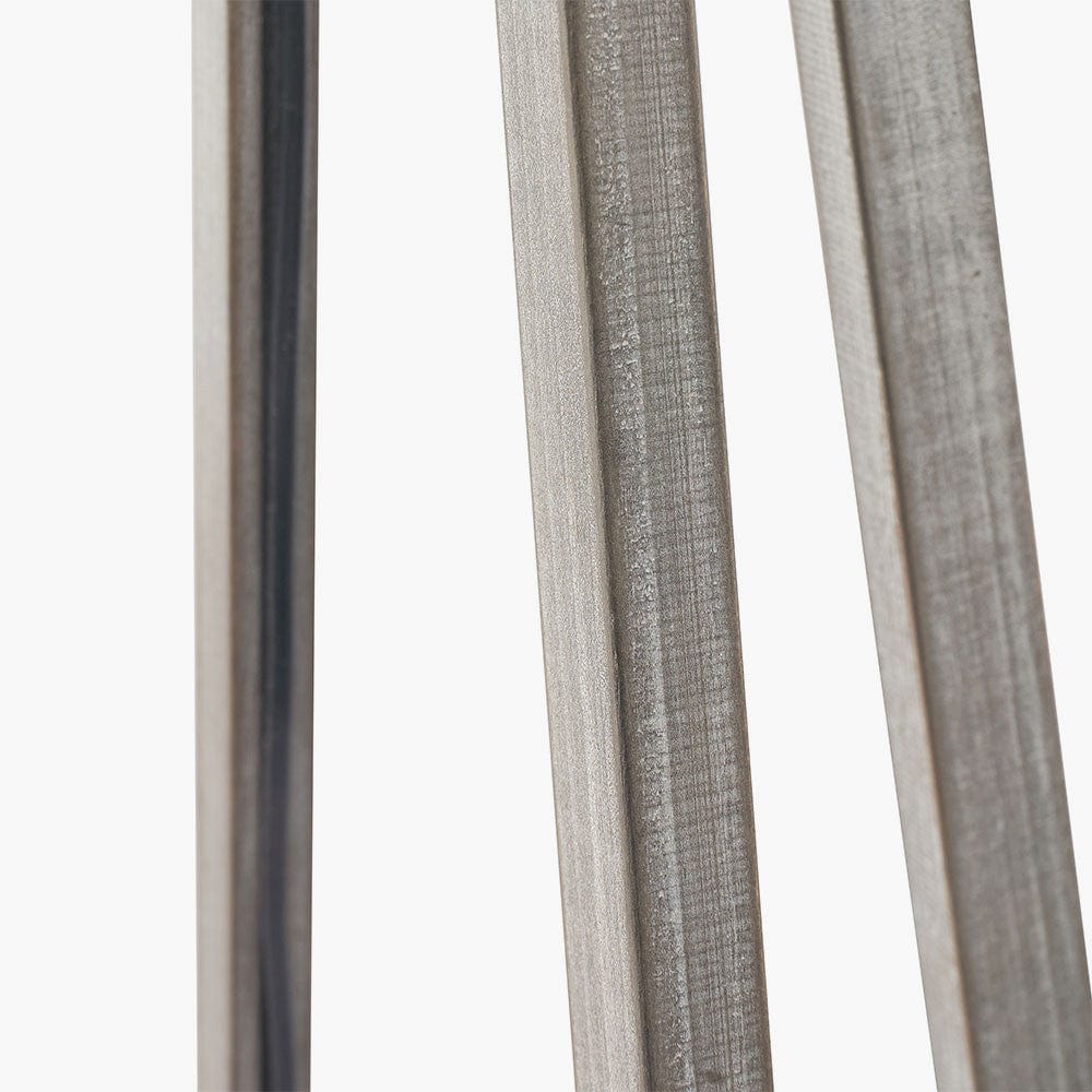 Whitby Grey Wash Wood Tapered 4 Post Floor Lamp - Base Only.