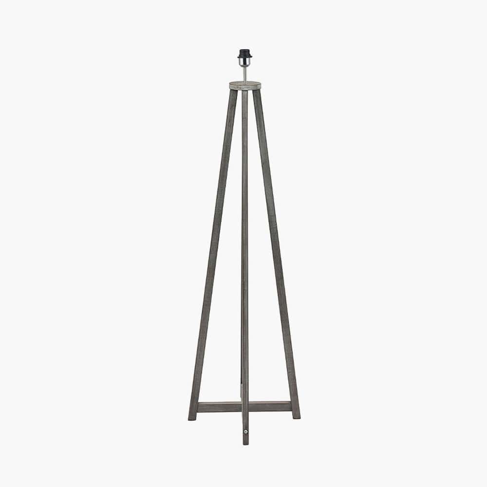 Pacific Lifestyle Lighting Whitby Grey Wash Wood Tapered 4 Post Floor Lamp - Base Only House of Isabella UK