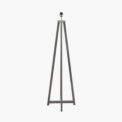 Pacific Lifestyle Lighting Whitby Grey Wash Wood Tapered 4 Post Floor Lamp - Base Only House of Isabella UK