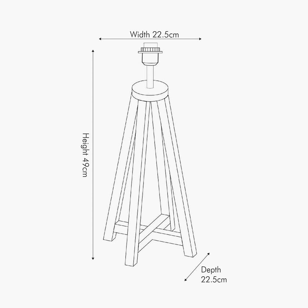 Pacific Lifestyle Lighting Whitby Grey Wash Wood Tapered 4 Post Table Lamp - Base Only House of Isabella UK