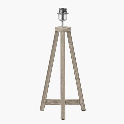 Pacific Lifestyle Lighting Whitby Grey Wash Wood Tapered 4 Post Table Lamp - Base Only House of Isabella UK