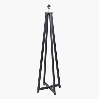 Pacific Lifestyle Lighting Whitby Matt Black Wood Tapered 4 Post Floor Lamp - Base Only House of Isabella UK