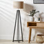 Pacific Lifestyle Lighting Whitby Matt Black Wood Tapered 4 Post Floor Lamp - Base Only | OUTLET House of Isabella UK