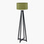 Pacific Lifestyle Lighting Whitby Matt Black Wood Tapered 4 Post Floor Lamp - Base Only | OUTLET House of Isabella UK
