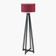 Pacific Lifestyle Lighting Whitby Matt Black Wood Tapered 4 Post Floor Lamp - Base Only | OUTLET House of Isabella UK