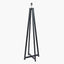 Pacific Lifestyle Lighting Whitby Matt Black Wood Tapered 4 Post Floor Lamp - Base Only | OUTLET House of Isabella UK
