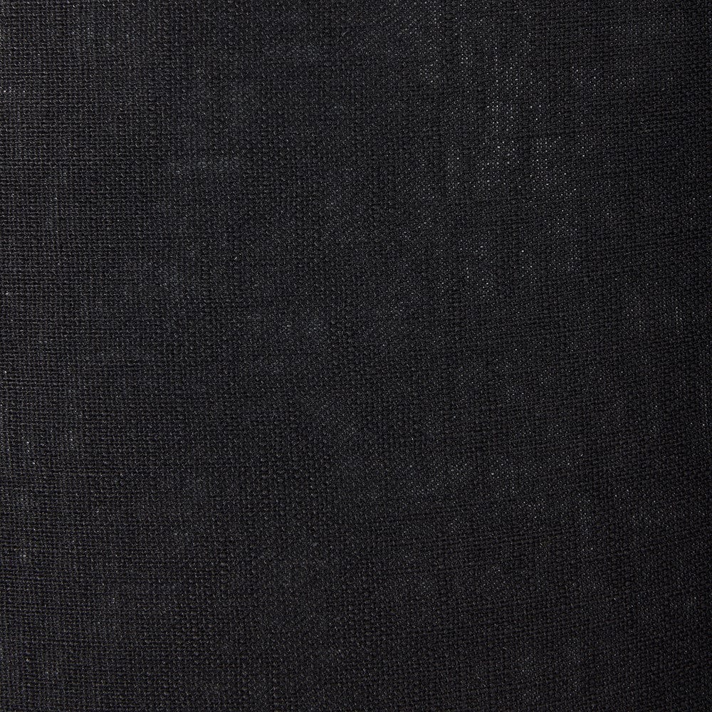 Whitby Matt Black Wood Tapered 4 Post Floor Lamp Base with Lino 45cm Black Self Lined Linen Cylinder Lampshade.