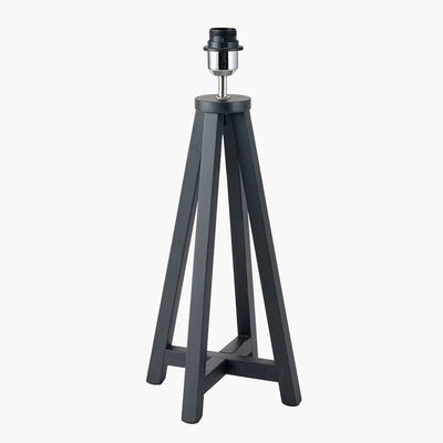 Pacific Lifestyle Lighting Whitby Matt Black Wood Tapered 4 Post Table Lamp - Base Only House of Isabella UK