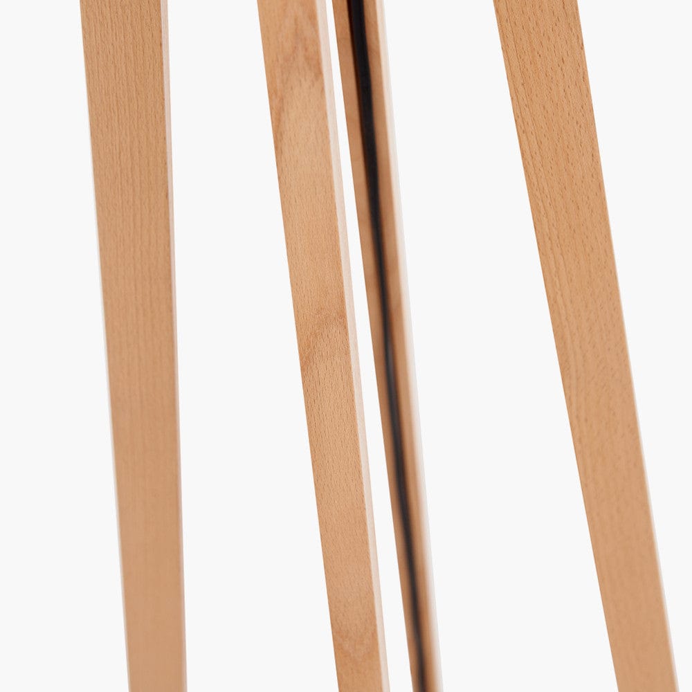 Whitby Natural Wood Tapered 4 Post Floor Lamp Base.