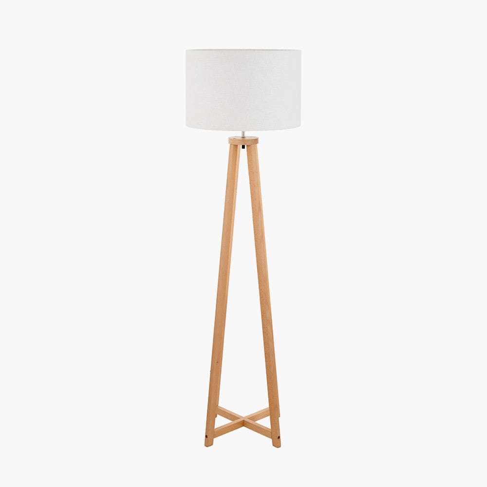 Whitby Natural Wood Tapered 4 Post Floor Lamp Base.