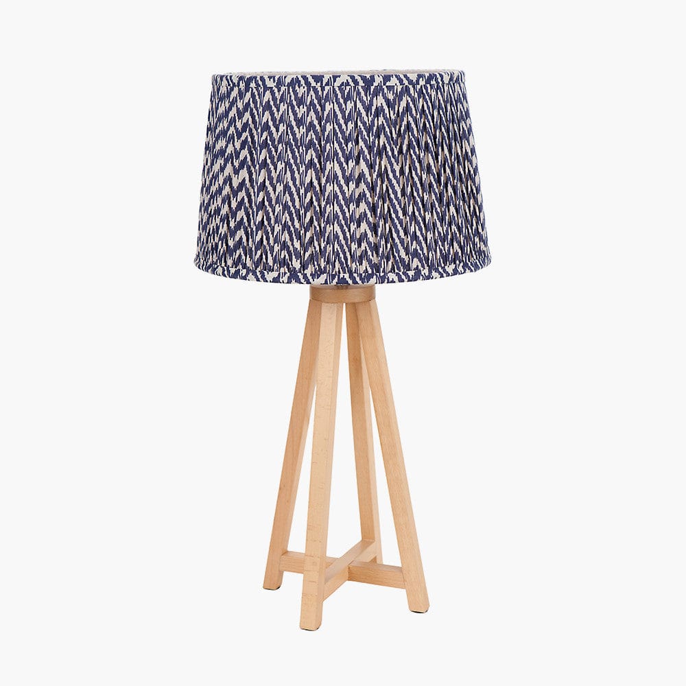 Whitby Natural Wood Tapered 4 Post Table Lamp Base.