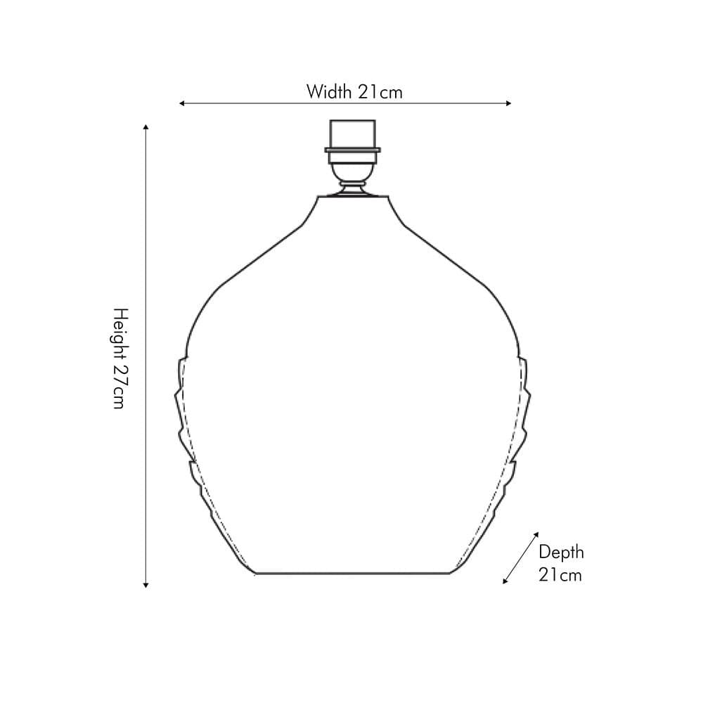 Willow White Leaf Detail Smal Stoneware Table Lamp - Base Only.