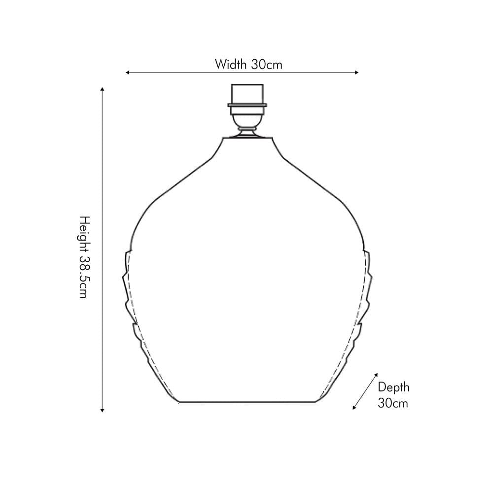 Willow White Leaf Detail Stoneware Table Lamp - Base Only.