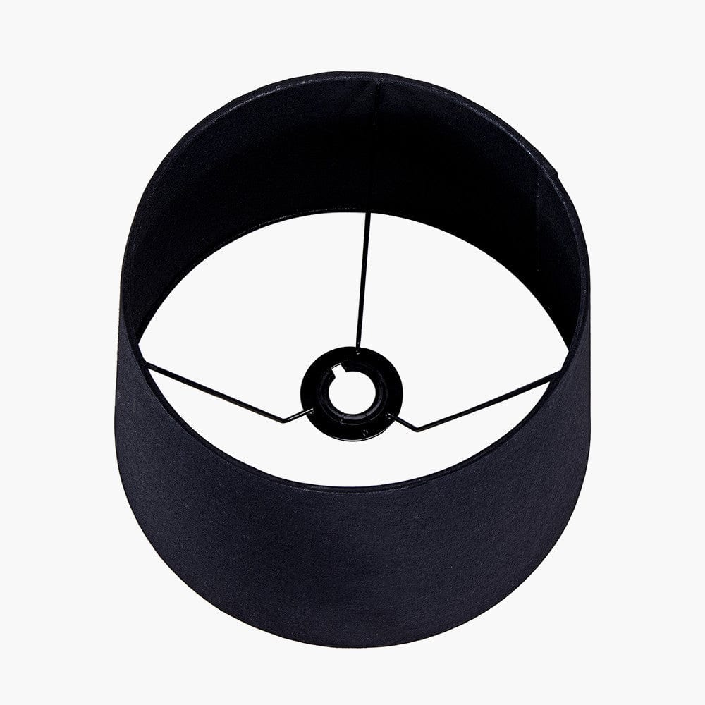 Windsor Sage Green Wooden Tripod Floor Lamp with Adelaide 40cm Black Tapered Cotton Mix Lampshade.