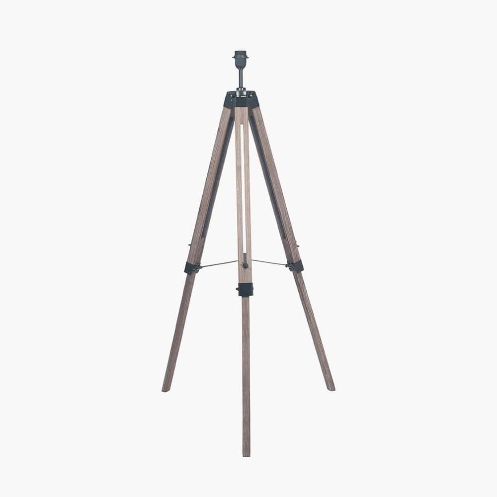 Windsor Wooden Tripod Floor Lamp - Base Only.
