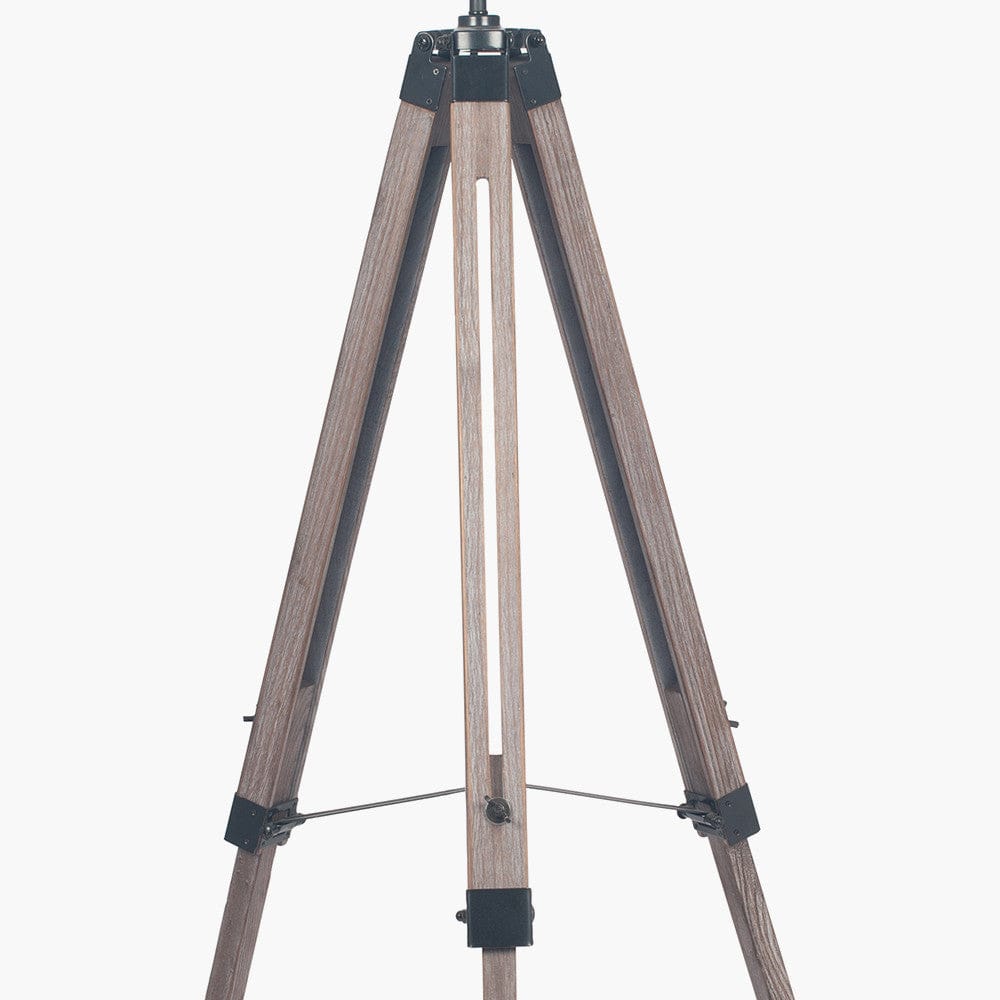 Windsor Wooden Tripod Floor Lamp - Base Only.