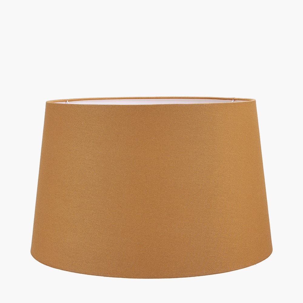 Pacific Lifestyle Lighting Winston 35cm Mustard Handloom Tapered Cylinder Shade House of Isabella UK