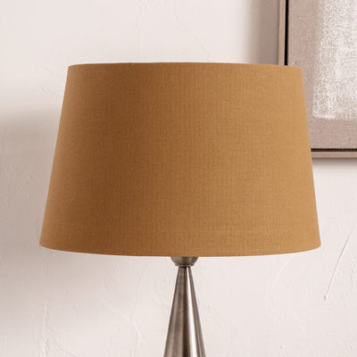 Pacific Lifestyle Lighting Winston 35cm Mustard Handloom Tapered Cylinder Shade House of Isabella UK