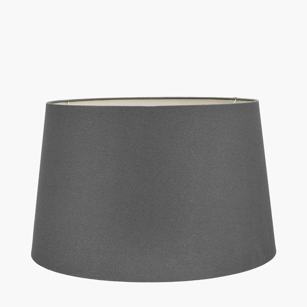 Winston 40cm Grey Handloom Tapered Cylinder Shade.